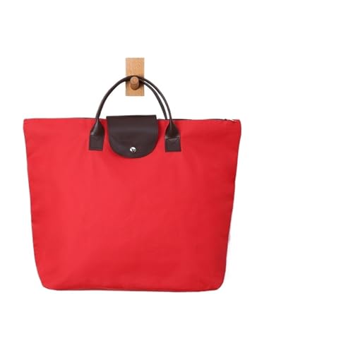 Reisetasche wasserdichte Strandtasche Damen Nylon Handtasche Frauen Tragetaschen Große Kapazität Handtasche Oxford Casual Reise Umhängetaschen (Color : Red) von JMORCO