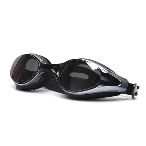 JMORCO Schwimmbrille Professionelle Schwimmbrille for Erwachsene, wasserdicht, UV-Schutz, HD, verstellbare Brille, Wasser-Pool-Brille (Color : Black, Size : Adjustable) von JMORCO