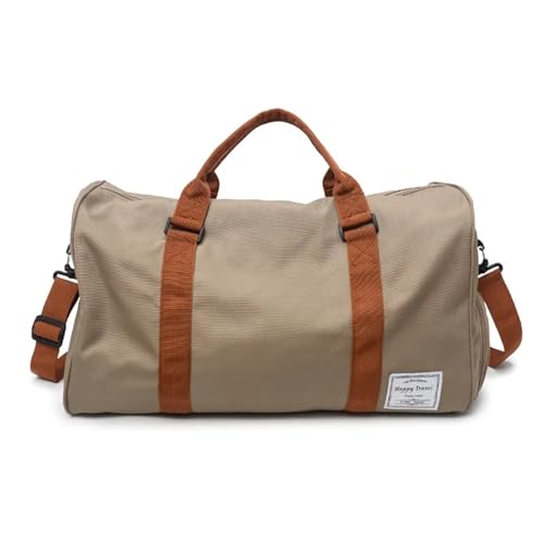 Reisetasche, Reisetasche, großes Fassungsvermögen, Herren-Handgepäck, Reisetasche, Wochenendtasche, multifunktionale Reisetasche, Reisetaschen für Damen und Herren, khaki, Einheitsgröße von JMORCO