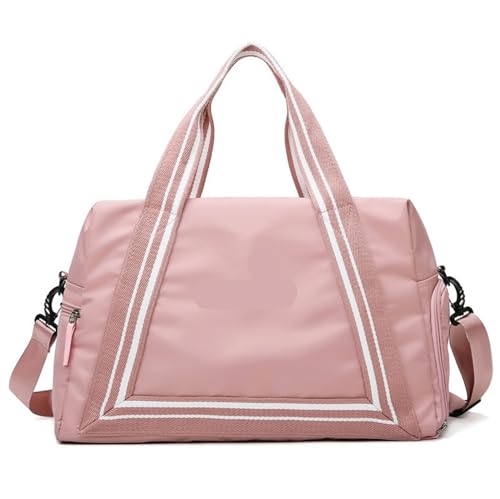 Reisetasche Damen-Aufbewahrung, Fitness-Yoga-Tasche, Herren-Business-Reisetasche, unabhängiges Schuhfach, Trocken- und Nasstrennung (Color : Pink) von JMORCO