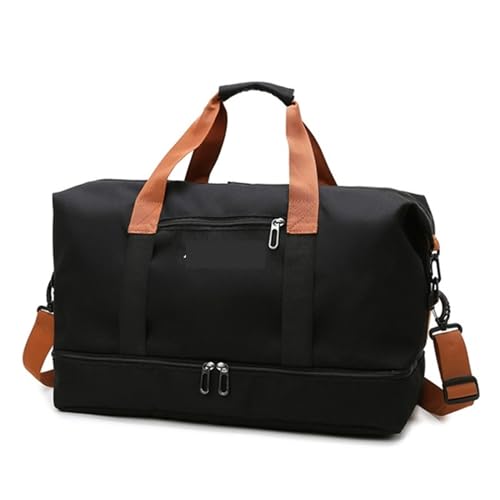 Reisetasche Multifunktionaler Reiserucksack, große Kapazität, Schulter-Sporttasche, verstellbare Reisetasche, Outdoor-Gepäcktasche (Color : Black) von JMORCO