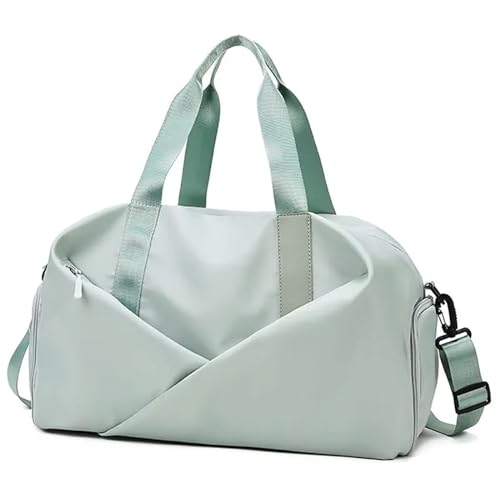 Reisetasche Robuste, reißfeste, wasserdichte Sport-Reisetasche, Turnbeutel mit Nasstasche und Schuhfach for Damen (Color : Green) von JMORCO