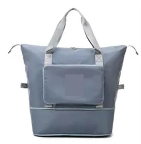 Reisetasche wasserdichte Gepäcktasche mit großer Kapazität, erweiterbar, faltbar, Reisetasche, Trocken- und Nasstrennung, tragbares Paket for Sport und Fitnessstudio (Color : Blue) von JMORCO