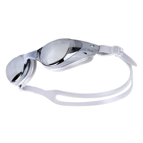 Schwimmbrille Professionelle Schwimmbrille Anti-Fog UV Einstellbare Beschichtung Männer Frauen Wasserdichte Silikon Tauchen Pool Brille Erwachsene Brillen ( Color : Plating gray , Size : Adjustable ) von JMORCO