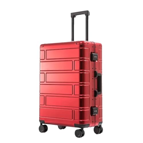 JMOZHCD Gepäckcode Rollkoffer Luxus-Reisekoffer Trolley-Koffer Aufbewahrungsorganisator (Red 24) von JMOZHCD