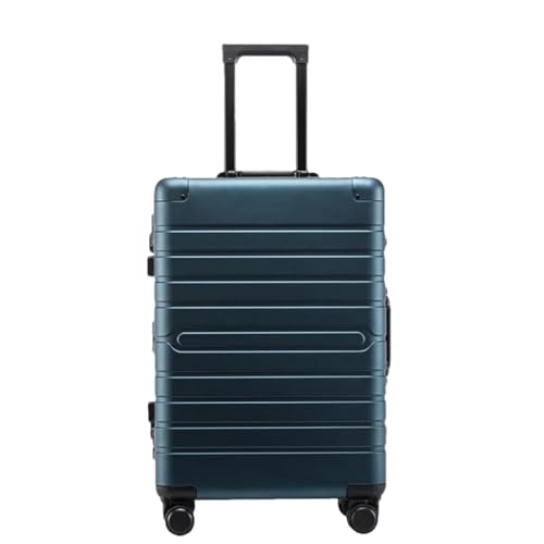 JMOZHCD Rollkoffer, Aluminium-Trolley, tragbar, Universalrad, Hartschalenkoffer, Aufbewahrungsbox für Kleidung (Blue 20 inch) von JMOZHCD