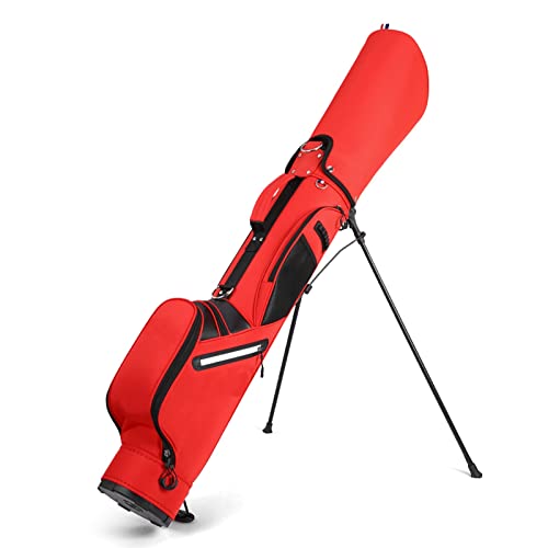 Tragbare Golftasche, Golftasche bietet Platz für 9 Schläger, leichte Golfschläger-Aufbewahrungstasche für Golf und Reisen (Red) von JMOZHCD