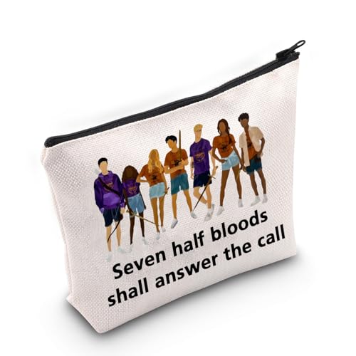 JNIAP Half Bloods Kosmetiktasche Percy inspiriertes Geschenk Seven Half Bloods Shall Answer The Call Make-up-Tasche PJO Merch Geschenk, Beige, modisch von JNIAP