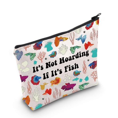 JNIAP Kosmetiktasche mit Aufschrift "It's Not Hoarding If It's Fish", für Aquarium-Liebhaber, If It's Fish Bag von JNIAP