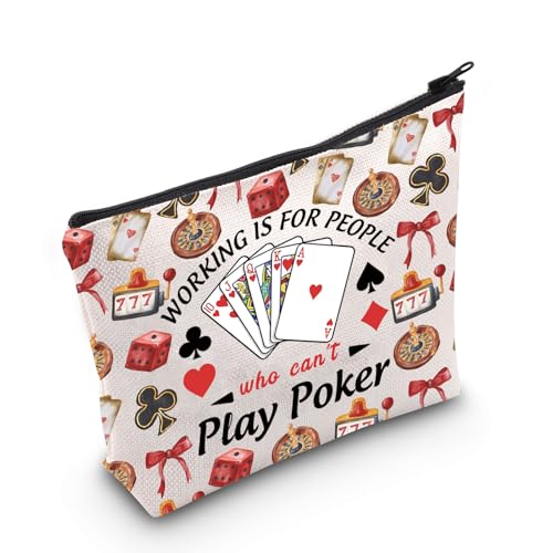 JNIAP Kosmetiktasche mit Poker-Spieler-Geschenk für Menschen, die nicht spielen können, Kosmetiktasche, Glücksspielgeschenk (kann nicht spielen) von JNIAP