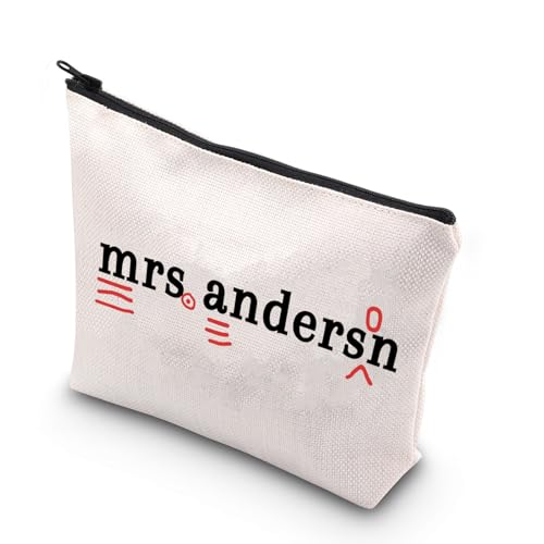 JNIAP Make-up-Tasche für Englischlehrer, Geschenk für Englischlehrer, Geschenk für Grammatiklehrer, ELA-Lehrer, Reißverschlusstasche, mrs anders mb, Passform: von JNIAP