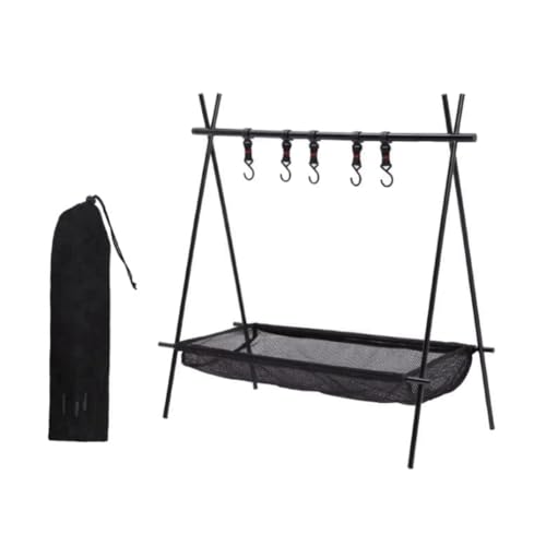 JNJOOD Rahmen + Netztasche Campinggestell Klappbares Campingstativ -Aufhänger für Kleinigkeiten 50x70x72cm von JNJOOD