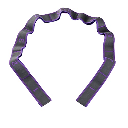 Elastische Yoga Gurt, Yoga Stretching Band, Dehnungsband mit 9 Schleifen, Fitness Stretchband für Yoga, Pilates,Fitness, Stretching, Training, Tanz, Violett Elastische Yoga Gurt, Yoga Stretching Band, Dehnungsband mit 9 Schleifen, Fitness Stretchband für Yoga, Pilates,Fitness, Stretching, Training, Tanz, Violett von JNQYYH