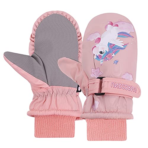 JNUYISW Kinder Skihandschuhe, wasserdichte Fäustlinge Warm Winterhandschuhe Outdoor Winddichte Sport Schnee Handschuhe für 2-10 Jahre Junge Mädchen Laufen Skifahren Snowboard, Einhorn Rosa JNUYISW Kinder Skihandschuhe, wasserdichte Fäustlinge Warm Winterhandschuhe Outdoor Winddichte Sport Schnee Handschuhe für 2-10 Jahre Junge Mädchen Laufen Skifahren Snowboard, Einhorn Rosa von JNUYISW