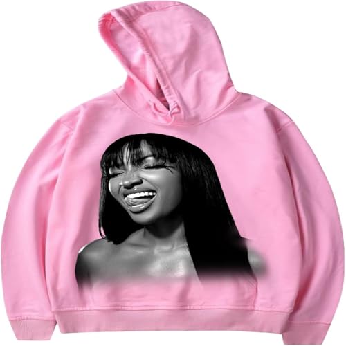 JNYEHSUI Frauen Männer Hoodie Shenseea Hoodies drucken Langarm lässig Frühling und Herbst Sweatshirt Fleece Streetwea Kleidung Hip Hop Hoody XS-3XL-Grey||XS von JNYEHSUI