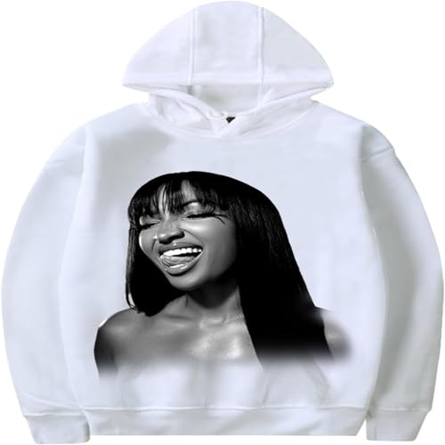 JNYEHSUI Frauen Männer Hoodie Shenseea Hoodies drucken Langarm lässig Frühling und Herbst Sweatshirt Fleece Streetwea Kleidung Hip Hop Hoody XS-3XL-Grey||XS von JNYEHSUI