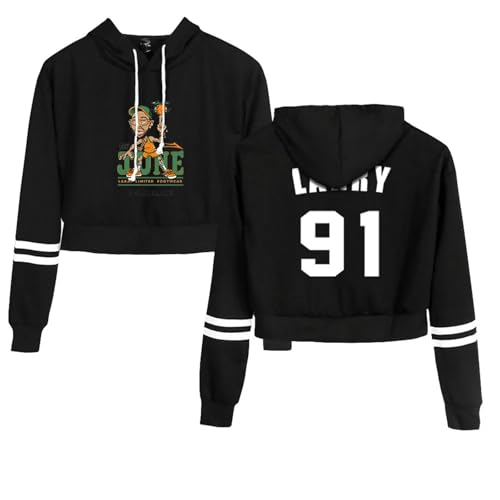 JNYEHSUI Sänger Larry June Langarm Sweatshirts weibliche Ernte Top Damen Bekleidung Mode Top Frauen undichten nabel Sweatshirt Sexy Mädchen Y2K Hoodie Kawaii Tops XS-3XL- Black||XS von JNYEHSUI