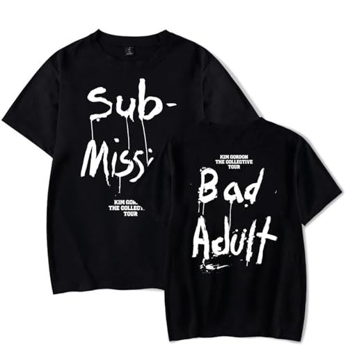 JNYEHSUI T-Shirt Für Männer Chanteur Kim Gordon Imprimé Coton À Blouse À Col Rond D'été Rue Oversize Étudiant Tendance Harajuku Tee Hommes Et Femmes Cospaly Garçons Et Filles-Black||XS von JNYEHSUI