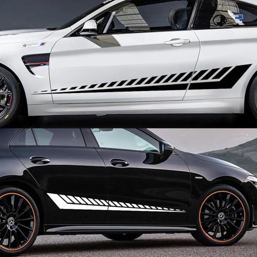 JOCHEN Auto Tür Seite Aufkleber Sport Streifen Grafik Vinyl Aufkleber Tuning Auto Zubehör, Für Audi BMW Ford Toyota Kia VW FIAT Nissan von JOCHEN