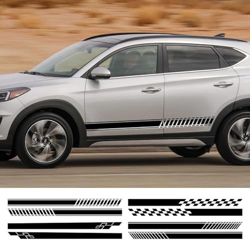 JOCHEN Autotür Seite PVC Aufkleber Coole Streifen Styling Vinyl Film Trim Aufkleber Auto Body Tuning Zubehör, für Hyundai Tucson 2017-2023 von JOCHEN