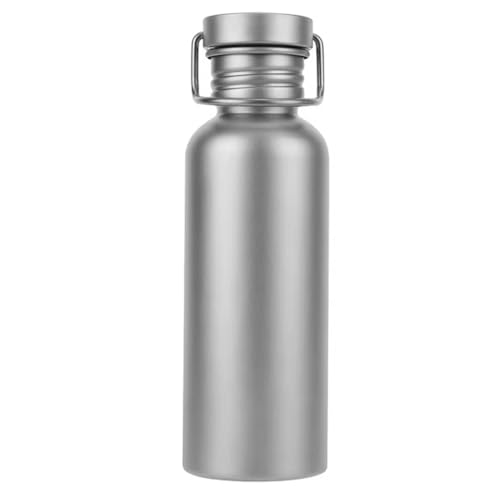 JOFUUM Titanium Trinkflasche 600ml - Ultraleichte, Auslaufsichere, Wiederverwendbare Sportflasche zum Radfahren, Wandern, Camping von JOFUUM