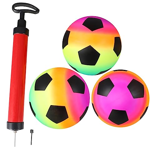 JOINPAYA 1 PVC-regenbogenkugel Kinder Fußball Ballspiel Spielzeug Strandspielzeug Für Babys Kleinkindspielzeug Völkerball Bälle Strandspielzeug Für Kinder Aufblasbare Wasserbälle Kinderball von JOINPAYA