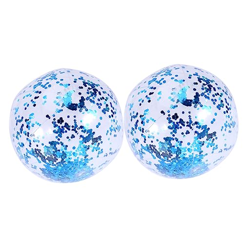 JOINPAYA 2er Set 16 Zoll Aufblasbare Pailletten Bälle Transparente Glitzer Strandbälle Für Poolspiele Und Fotorequisiten Glitzerball Für Und Erwachsene von JOINPAYA