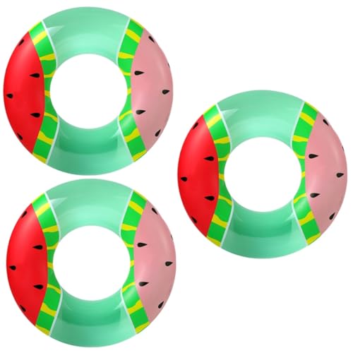 JOINPAYA 3 STK Wassermelonen-schwimmring Die Zum Vergnügen Schwimmerrohr Aufblasbarer Schwimmschlauch Regenbogenschwimmen Trendige Ringe Strandschwimmen Regenbogen-schwimmring PVC von JOINPAYA