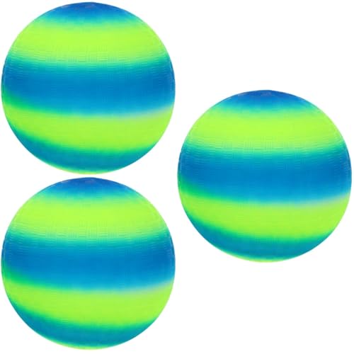 JOINPAYA 3st Regenbogen-spielball Badminton Sport Fußball Spielplatz Im Freien Drohne Zappeln Kickbälle Sprungball Für Zu Hause Pädagogischer Springender Ball PVC von JOINPAYA