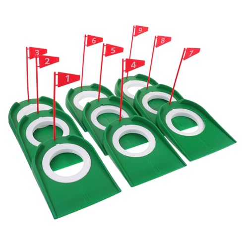 JOINPAYA 9 Stück Golf Putter Tragbarer Putting Cup Golf Trainingsgerät Putting Cup Mit Flagstick Golf Trainingsputter Golf Loch Training Übungs Cup Regulierung Golf Cup Loch Cup von JOINPAYA