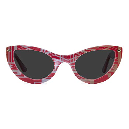 JOIUSS Gatsby Cat Eye Sonnenbrille von Joiustm, rot, Einheitsgröße JOIUSS Gatsby Cat Eye Sonnenbrille von Joiustm, rot, Einheitsgröße von JOIUSS