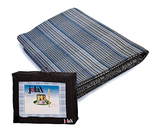 JOLAX | Vorzeltteppich Outdoor Markisenteppich Zeltboden Camping Matte 500 g/m² | Angenehm Weich Atmungsaktiv Waschmaschinenfest Schimmelfrei rutschfest UV-Stabilisiert mit Tragetasche | 250x350 Blau JOLAX | Vorzeltteppich Outdoor Markisenteppich Zeltboden Camping Matte 500 g/m² | Angenehm Weich Atmungsaktiv Waschmaschinenfest Schimmelfrei rutschfest UV-Stabilisiert mit Tragetasche | 250x350 Blau von JOLAX