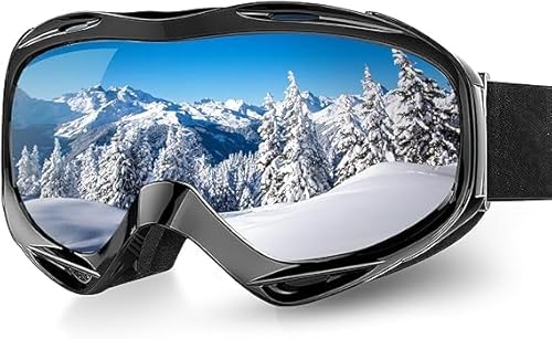 Skibrille für Damen und Herren - Snowboardbrille für Brillenträger, OTG UV-Schutz Ski Snowboard Brille Schneebrille Motorradbrillen,Kompatibler Helm Anti Fog Skibrillen,für Outdoor Aktivitäten von JOLIGAEA