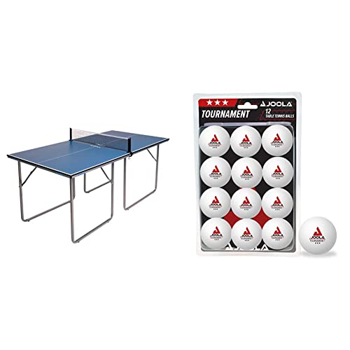 JOOLA,19110,Tischtennistisch AA8Tischtennis FreizeittischInklusive Tischtennisnetz-22 KG,blau, one Size & Tischtennisbälle Tournament 3-Stern Selektierte 40+mm Durchmesser, Weiss, 12 Stück JOOLA,19110,Tischtennistisch AA8Tischtennis FreizeittischInklusive Tischtennisnetz-22 KG,blau, one Size & Tischtennisbälle Tournament 3-Stern Selektierte 40+mm Durchmesser, Weiss, 12 Stück von JOOLA