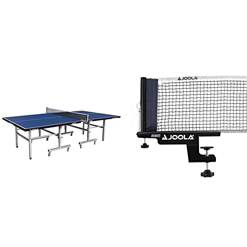 JOOLA 11271 Unisex – Erwachsene Transport Indoor Tischtennisplatte, Blue, 274х152.5 х76 & 31009 Unisex – Erwachsene TT-Netzgarnitur Avanti Tischtennisnetz, schwarz, 152cm JOOLA 11271 Unisex – Erwachsene Transport Indoor Tischtennisplatte, Blue, 274х152.5 х76 & 31009 Unisex – Erwachsene TT-Netzgarnitur Avanti Tischtennisnetz, schwarz, 152cm von JOOLA