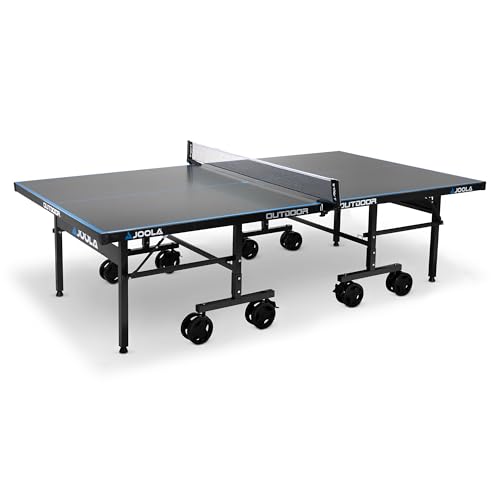 JOOLA Tischtennisplatte Outdoor J500A - Profi Tischtennistisch 6 MM Aluminium-Verbundoberfläche Wetterfest-Klappbares Untergestell-Schneller Aufbau, Grau/Blau, 274 x 152,5 x 76 cm JOOLA Tischtennisplatte Outdoor J500A - Profi Tischtennistisch 6 MM Aluminium-Verbundoberfläche Wetterfest-Klappbares Untergestell-Schneller Aufbau, Grau/Blau, 274 x 152,5 x 76 cm von JOOLA
