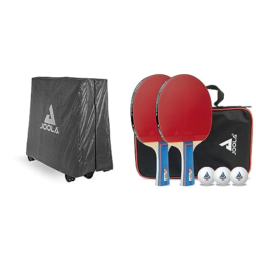 JOOLA 19900 Tischtennistisch Abdeckung Tischabdeckung Wetterfeste Schutzhülle & 54820 Tischtennis-Set Duo Bestehend aus 2 Tischtennisschläger+3Tischtennisbälle+1Aufbewahrungstasche,mehrfarbig,onesize JOOLA 19900 Tischtennistisch Abdeckung Tischabdeckung Wetterfeste Schutzhülle & 54820 Tischtennis-Set Duo Bestehend aus 2 Tischtennisschläger+3Tischtennisbälle+1Aufbewahrungstasche,mehrfarbig,onesize von JOOLA