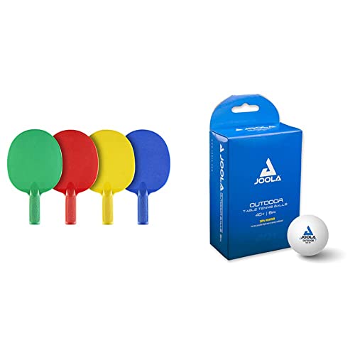 JOOLA 54830 TT-Schläger Set Multicolor Bat Tisch Tennis, mehrfarbik, One Size & 42181 Unisex – Erwachsene TT-Ball Outdoor Tischtennisbälle, Mehrfarbig, One-Size, 6 JOOLA 54830 TT-Schläger Set Multicolor Bat Tisch Tennis, mehrfarbik, One Size & 42181 Unisex – Erwachsene TT-Ball Outdoor Tischtennisbälle, Mehrfarbig, One-Size, 6 von JOOLA