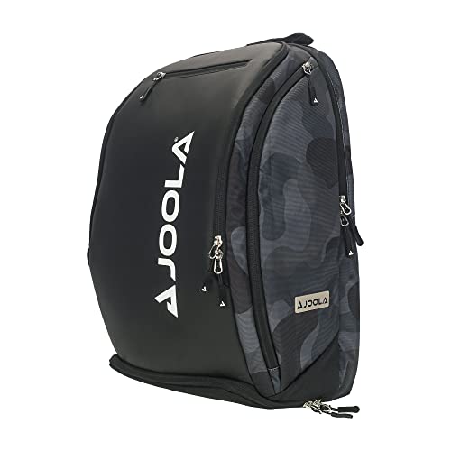 JOOLA Pickleball-Tasche – Vision II Deluxe Pickleball-Rucksack – große Paddeltasche für 4 Pickleball-Paddel und Ausrüstung – Zaunhaken, zusätzliche Taschen, belüftete Schuhaufbewahrung – Schwarz von JOOLA