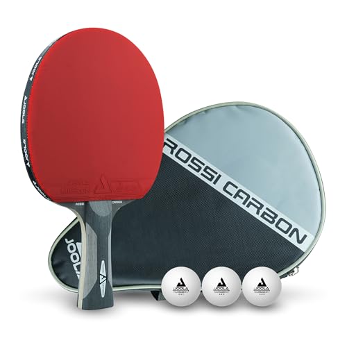 JOOLA Profi Tischtennisschläger Rosskopf Carbon, ITTF zugelassen, für fortgeschrittene Spieler, inklusive Hülle und 3 Bälle JOOLA Profi Tischtennisschläger Rosskopf Carbon, ITTF zugelassen, für fortgeschrittene Spieler, inklusive Hülle und 3 Bälle von JOOLA
