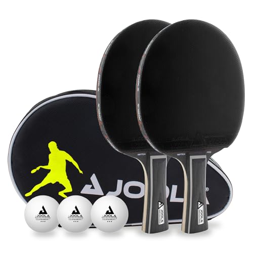 JOOLA Tischtennis Set Black Duo PRO 2 Tischtennisschläger + 3 Tischtennisbälle + Tischtennishülle, schwarz, 6-teilig JOOLA Tischtennis Set Black Duo PRO 2 Tischtennisschläger + 3 Tischtennisbälle + Tischtennishülle, schwarz, 6-teilig von JOOLA