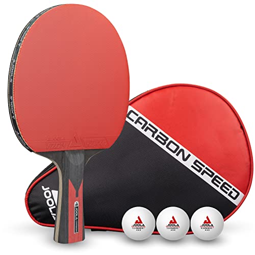 JOOLA Carbon Tischtennisschläger ITTF zugelassener Profi Tischtennis-Schläger für Fortgeschrittene Spieler - Carbowood Technologie, Speed, 5-teilig von JOOLA