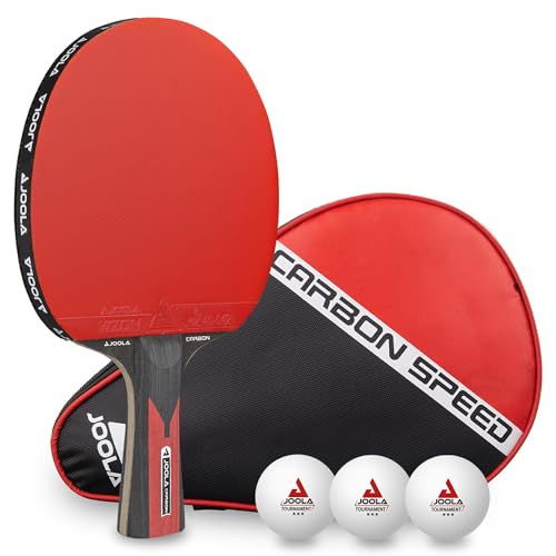 JOOLA Carbon Tischtennisschläger ITTF zugelassener Profi Tischtennis-Schläger für Fortgeschrittene Spieler - Carbowood Technologie, Speed, 5-teilig von JOOLA