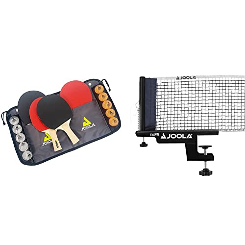 JOOLA Tischtennis-Set Family , 4 Tischtennisschläger + 10 Tischtennisbälle + Tasche & JOOLA Universal Tischtennisnetz TT-Netzgarnitur Avanti, schwarz JOOLA Tischtennis-Set Family , 4 Tischtennisschläger + 10 Tischtennisbälle + Tasche & JOOLA Universal Tischtennisnetz TT-Netzgarnitur Avanti, schwarz von JOOLA
