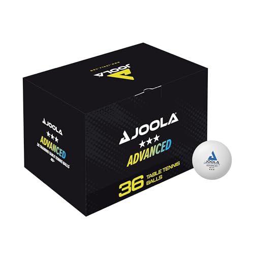JOOLA Tischtennisbälle 3 Sterne Training Advanced 40+ mm Durchmesser Premium Tischtennis Bälle, Weiß, 36 Stück von JOOLA