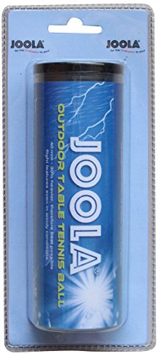 JOOLA Tischtennisball 3er Selektierte 40+mm Durchmesser Wetterfeste Tischtennis-Trainings-Bälle Outdoor und Indoor Kompatibel, Weiss, 40 mm von JOOLA