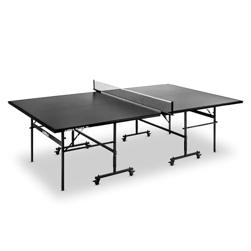 JOOLA Tischtennisplatte Black 13i Indoor Tischtennistisch klappbares Untergestell – Schneller Aufbau-inklusive Netz, schwarz, 274 x 152,5 x 76 cm von JOOLA