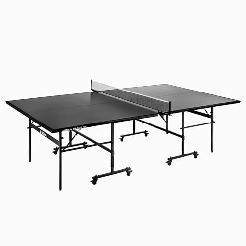 JOOLA Tischtennisplatte Black 13i Indoor Tischtennistisch klappbares Untergestell – Schneller Aufbau-inklusive Netz, schwarz, 274 x 152,5 x 76 cm von JOOLA