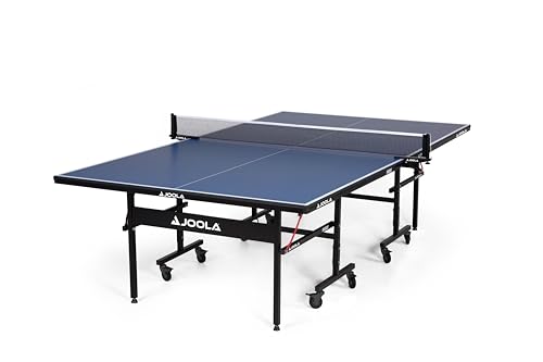 JOOLA Tischtennisplatte Inside 15 Tischtennistisch Indoor klappbar – Schneller Aufbau - inklusive Tischtennis Netz, blau, 274 x 152,5 x 76 cm von JOOLA