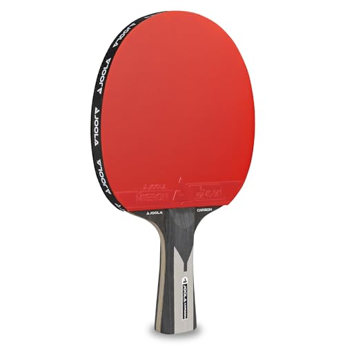 JOOLA 54206 Tischtennisschläger Carbon X Pro ITTF genehmigter Profi Wettkampf Tischtennis-Schläger 7 Sterne, 2 MM Schwammstärke, Schwarz/Grau von JOOLA